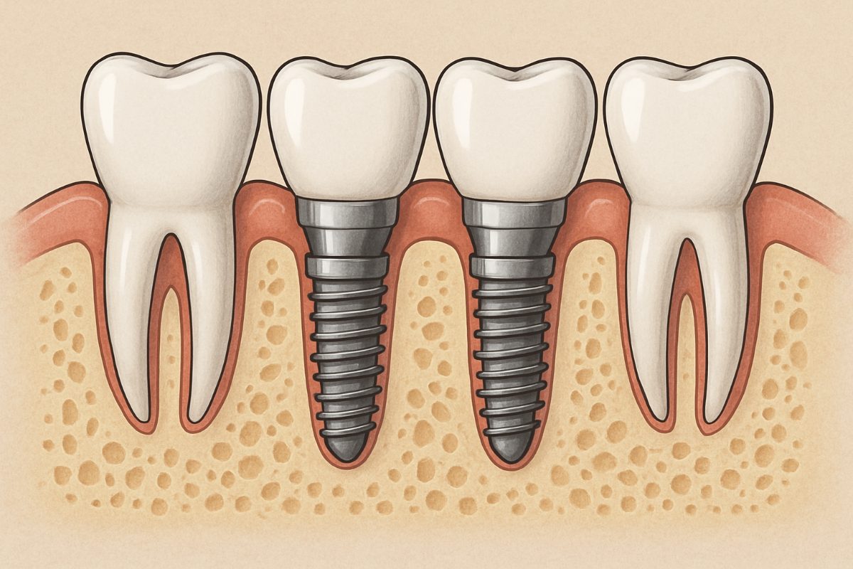 Photo of a dentist carefully transplanting a tooth from one area of a patient's mouth to another, with dental instruments visible. The focus is on the delicate and precise nature of the procedure. No text on image.